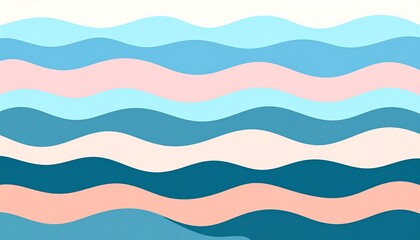 Abstract wavy layers of pastel colors