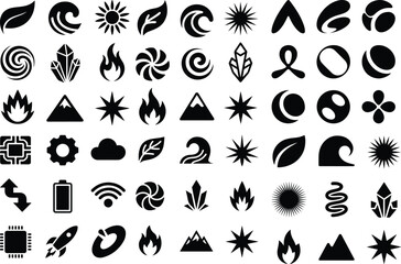 Scalable Vector Icon Silhouette Set Minimal and Editable Silhouette Icons Collection