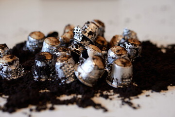 Pile of old vintage rusty thimbles