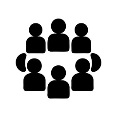 Silhouette Representation of a Team Meeting, Group Discussion, or Collaboration Concept