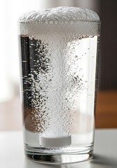 Chemical Reaction in Glass of Water.