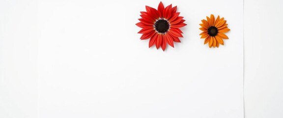 A crisp, white square sheet of paper, perfectly flat, abstract, geometric