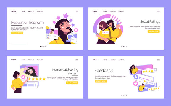 Vector Illustration of Social Media Ratings and Feedback