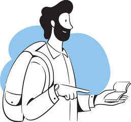 Hand Drawn Tourist Doodles Vector Set – Travel Icons, Landmarks, Adventure Elements and Vacation Symbols