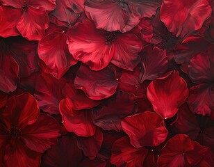 Rich red petals, densely arranged, creating a luxurious floral texture