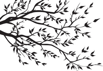 Naklejka premium Tree Pattern Laser Cut Vector Bundle