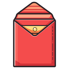 red envelope, new year, vector, transparent background, festival, asia, culture, icon, business, symbol, design, red, celebration, object