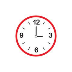 Time icon in black. flat graphic vector icon, clock icon.