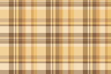 Wedding check pattern tartan, glamor plaid vector textile. Performance fabric seamless background texture in amber and orange colors.