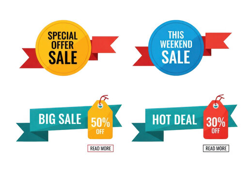 Special offer sale big sale hot deal weekend sale discount promotions festive retail event graphics isolated on transparent background