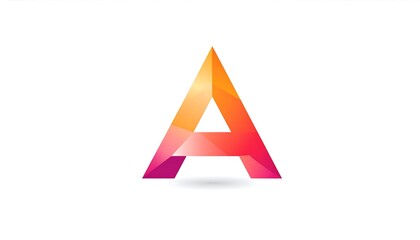 Colorful 3D letter 'A' design