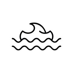 Obraz premium Ocean Wave Icon, Sea Life Icon, Marine Nature Icon, Beach Elements Icon, Coastal Symbols Icon