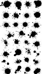 Black Ink Splatter Patterns.