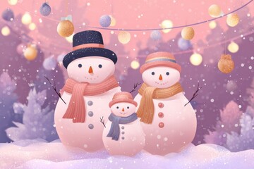 Christmas Background Illustration with Snowy Effects to use for Posters, Covers, Copyspace, and Greeting Card Designs
