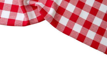 red and white tablecloth