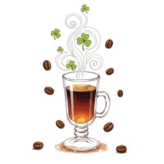 Fantasy Irish Coffee with Magical Steam