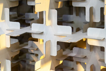 Abstract background image of alternating square shapes arranged in a pattern.