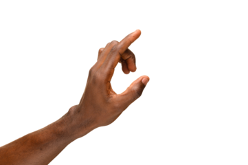 A human hand making an "OK" gesture, with the thumb and index finger forming a circle and the other fingers extended upward, isolated on a transparent background.