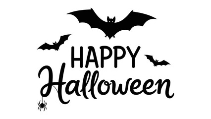 Spooky Halloween Greeting: A festive Halloween design, complete with a playful bat motif, conveys a spooky yet celebratory vibe. 