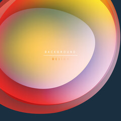 Abstract colorful layers create soft gradient effect. Background features oval shape, text reads background design. Modern visual presentation.