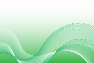 緑の波形ライン　アブストラクト背景01