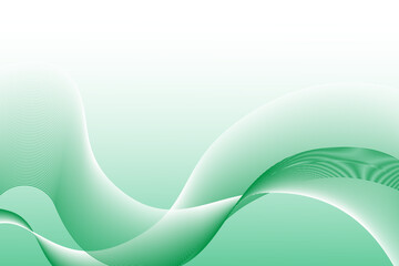緑の波形ライン　アブストラクト背景02