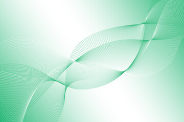 緑の波形ライン　アブストラクト背景04