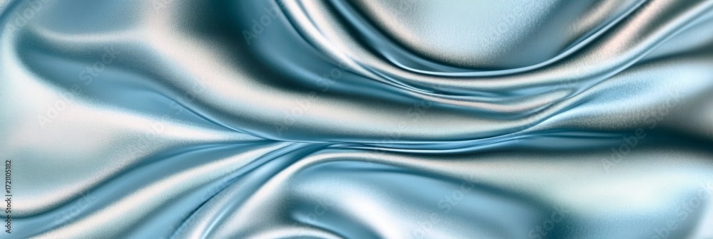 Canvas Prints elegant iridescent azure flowing fabric design with gentle depth and silky pattern for decoration