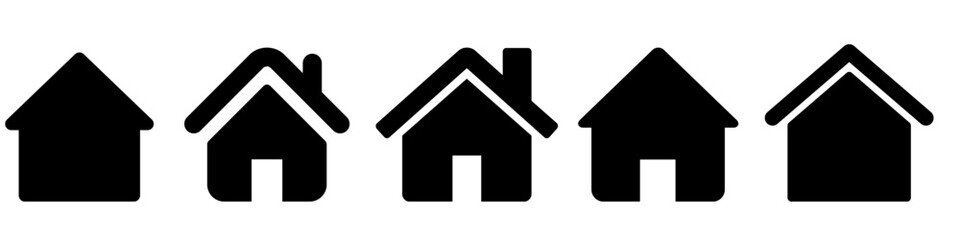 House vector icon set. home illustration sign collection. building symbol.