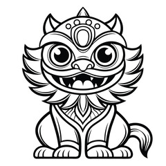 Stylized creature with large eyes and ornate headdress