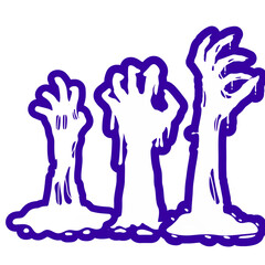 Fototapeta premium hand drawn vector illustration of halloween celebration zombie