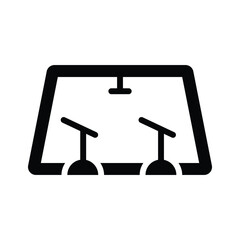Car windshield icon for automotive repair and maintenance