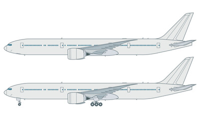 Amerikanisches Passagierflugzeug 777-9
