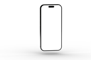 High-quality image of a modern smartphone with a blank screen, perfect for app presentations or website designs.