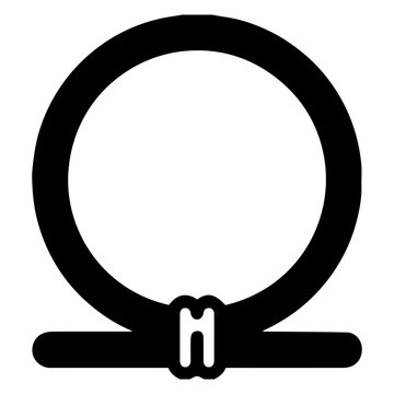 Symbol Shen ring Egyptian black