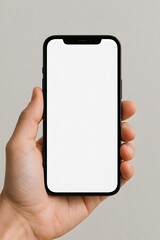 Realistic Mobile Phone Mockup with Blank Display