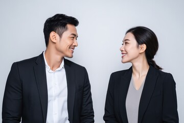 Business Collaboration Between Thai and Korean Professionals Office Setting Editorial Image Friendly Environment Engaging Viewpoint