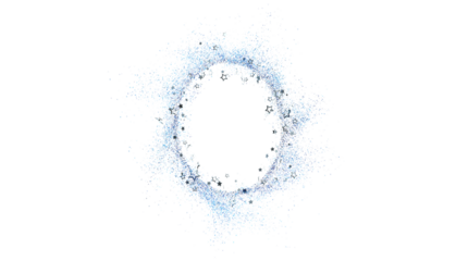 Sparkling blue glitter oval frame with stars, perfect for festive designs, invitations, or social media. Add your text!