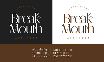 Break Mouth Alphabet Font Elegant Modern Serif