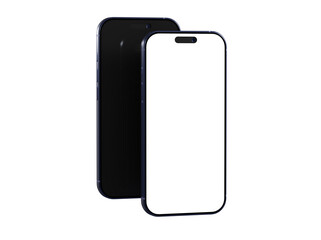 High-quality image of two smartphones, perfect for app presentations and tech marketing.