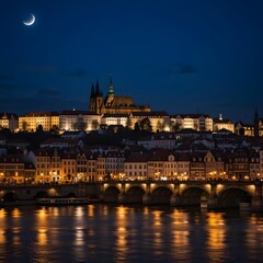 Obraz premium beautiful european city, travel to europe, World-class city, city of romance,, AI Generative