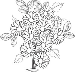 coloring pages, color page, flower, vector, floral, nature, leaf, plant, illustration, spring, art, design, drawing, flowers, decoration, summer, blossom, pattern, bouquet, garden, beauty, branch, pet