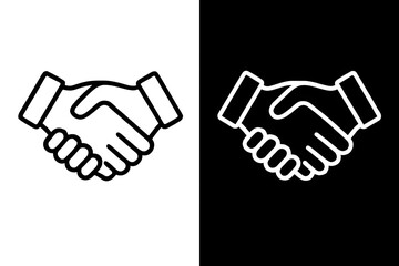 Fototapeta premium Handshake Icons Diverse Design Options for Business, Collaboration, and Agreement Symbols