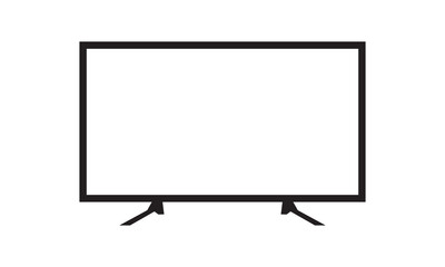 Realistic TV screen icon. vector illustration.  isolated on white background. EPS 10


