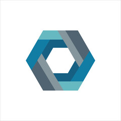 Minimal Abstract Hexagon Logo for Business & Technology
