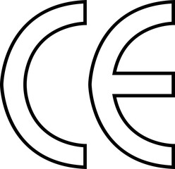 CE mark icon in line style. European Conformity certification, safety standard approval, product compliance and quality assurance vector. EU standard for safety, health and environmental protection.