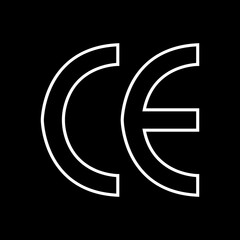 CE mark icon in line style. European Conformity certification, safety standard approval, product compliance and quality assurance vector. EU standard for safety, health and environmental protection.