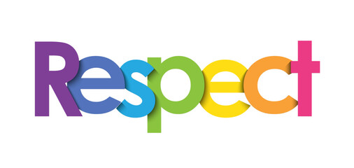 RESPECT colorful vector typography banner