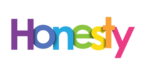 HONEST colorful vector typography banner