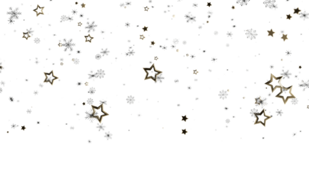 Elegant winter design with gold stars and snowflakes. Perfect for holidays, celebrations, and winter themes.